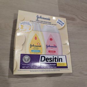 Johnson's Baby Care Essentials Gift Set, Travel-Size, 3 items